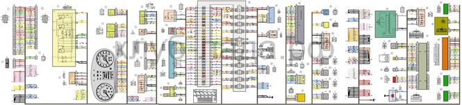 Электросхема панели приборов Калина 2
